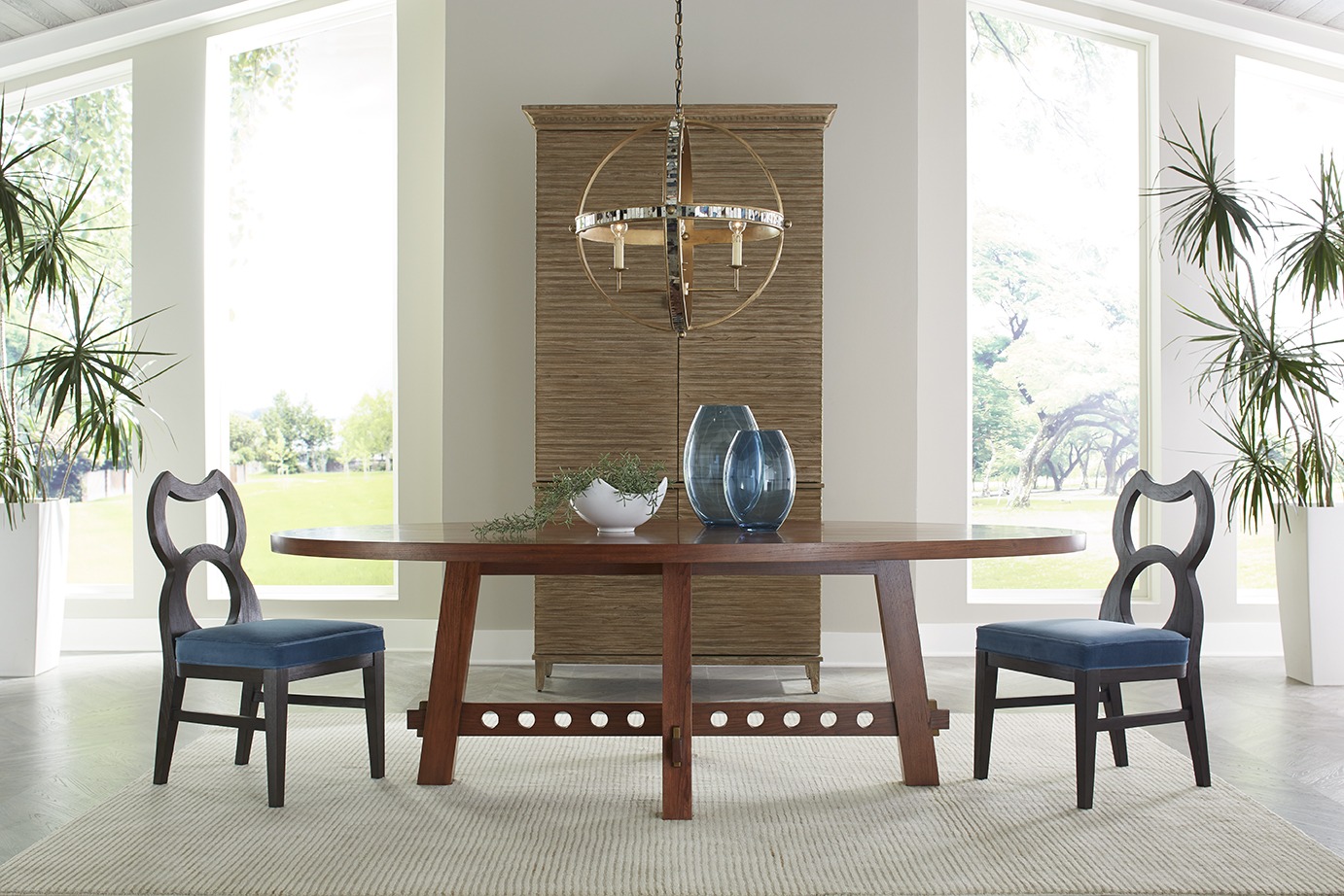 Joan Oval Dining Table Set - Mr Brown London