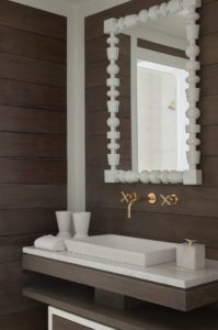 An organic modern luxury bathroom.